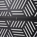 Outdoor & Indoor Privacy Screen Metal Privacy Screen 76' H×48' W, Freestanding Decorative Privacy Screen for Deck Balcony Patio, Privacy Fence Panels for Outside Lawn Garden PS116 BLACK