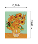 Gobelin canvas for halfstitch without yarn after Vincent van Gogh - Sunflowers 1426M