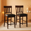 Haddigan 24 Inch Dark Brown Upholstered Bar Stool Set Of 2