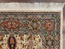 Rare Turkish Hereke Silk Rug 3x5, Tree of Life Persian Vase Design, Very Fine 440 KPSI, Signed