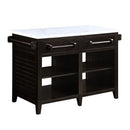 Darwid - Kitchen Island - Marble Top Top & Espresso