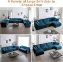 Blue Chenille Upholstered 2 Piece Loveseat And Armchair Set