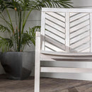 White Wash Acacia Wood Outdoor Chair For Patio Dining