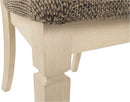20 Inch Upholstered Dining Chair Antique White Set Of 2