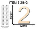 Unfinished Wood Arial Number 2 Shape - Craft - up to 46" DIY