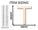 Unfinished Wood Arial Letter T Shape - Craft - up to 46" DIY