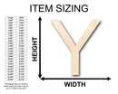 Unfinished Wood Arial Letter Y Shape - Craft - up to 46" DIY