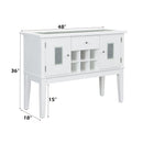 Elizaveta - Server - Faux Crystal Diamonds & White High Gloss