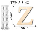 Unfinished Wood Bold Zeta Shape - Craft - up to 46" DIY