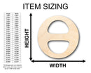 Unfinished Wood Bold Theta Shape - Craft - up to 46" DIY