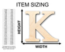 Unfinished Wood Bold Kappa Shape - Craft - up to 46" DIY