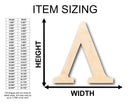 Unfinished Wood Bold Lambda Shape - Craft - up to 46" DIY