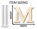 Unfinished Wood Bold Mu Shape - Craft - up to 46" DIY