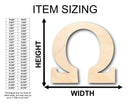 Unfinished Wood Bold Omega Shape - Craft - up to 46" DIY