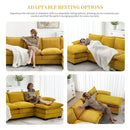 [VIDEO]118' Modern Chenille Sectional Sofa with Double Cushions,Storage Pockets,5 Seat Upholstered Indoor Furniture,L-shaped Comfy Cloud Couch with Reversible Chaise for Living Room,Apartment,3 Colors