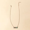 Myra Cowgirl cactus Charm Necklace for Women in Moonlit and Turquoise