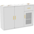 Wood Storage Cabinet, Modern Accent Buffet Cabinet, Free Standing Sideboard and Buffet Storage with Door Buffet Sideboard for Bedroom, Living Room, Kitchen or Hallway