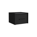 Floating Nightstand, Space Saving Design With Handy Drawer And Surface - Black