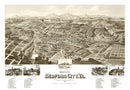 Vintage Map of Bedford City, Virginia 1891
