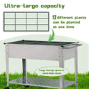 Raised Bed Garden with Wheels and Legs, Mobile Planter Box Elevated on Wheels Portable Planter Cart Outdoor Indoor for Vegetable Herbs Potted Plants Flowers