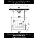 Keystone Amish Co. York Red Cedar Swing Chair