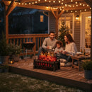 Black Insert Electric Fireplace One Heat Settings with Flame and Remote Control