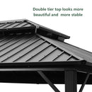 Ainfox 12*16Ft Patio Gabezo Outdoor Canopy with Mosquito with 2200lbs weight capacity of snow
