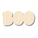 Unfinished Wood Etched BOO Shape | Paint By Line Crafts | up to 30" DIY