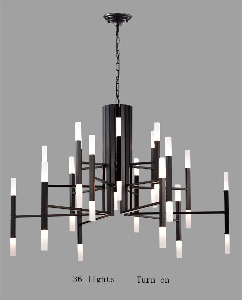 Mirodemi® Gold/Black Postmodern LED Chandelier For Living Room, Lobby, Restaurant