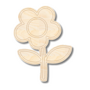 Unfinished Wood Etched Farm Flower Shape | Paint By Line Crafts | up to 30" DIY