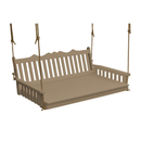 Keystone Amish Co. 5 Foot York Recycled Plastic Swing Bed, Weathered Wood