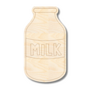 Unfinished Wood Etched Milk Shape | Paint By Line Crafts | up to 30" DIY
