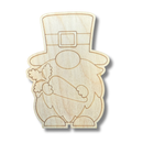 Unfinished Wood Etched Carrot Gnome Shape | Paint By Line Crafts | up to 30" DIY