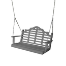Keystone Amish Co. 5 Foot Milan Recycled Plastic Porch Swing, Dark Grey