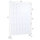 Outdoor & Indoor Privacy Screen Metal Privacy Screen 76' H×48' W, Freestanding Decorative Privacy Screen for Deck Balcony Patio, Privacy Fence Panels for Outside Lawn Garden PS112 WHITE