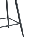 Techno-Fabric Bar Chair Set - Comfortable Brown Chairs with Black Metal Legs and Ergonomic Design
