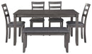 Bridson - RECT DRM Table Set (Set of 6) - Gray