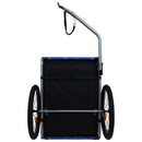 Large Folding Bike Trailer for Dogs – 120LB Capacity All-Terrain Pet Carrier, Durable Steel Frame for Cycling, Jogging, Camping & Outdoor Adventures, Gray- Blue