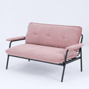 Modern Pink Sofa with Metal Frame for Versatile Scenarios in Small Spaces, 53-Inch