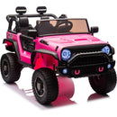 24V Two-Seater Kids Ride On Truck Car W/Parents Control,200wx2,Seat width 20.28in,Four-wheel Suspension,LED Lights,Music,MP3,Bluetooth,Two independent seat belts,Suitable for off-road For Kids Aged 3+
