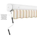 [14X10FT] Awntech Key West Premium Manual Outdoor Retractable Awning [FCM14-SBY] (SAK39625)