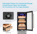 15 Inch Cigar Humidor Electric Humidor Silver Steel X5196