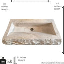Troia Light Travertine Sink