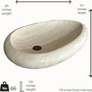 Drop-Pattern Travertine Sink