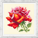Red Rose Counted Cross Stitch Kit by Magic Needle 150-003