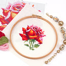 Red Rose Counted Cross Stitch Kit by Magic Needle 150-003