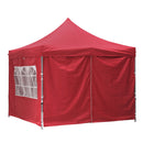 Ainfox 10x10 Feet Pop Up Backyard Canopy Tent, Instant Folding Shelter with 4 Sidewalls and Roller Bag for Party