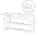 U_Style Stylish Entryway Console Table with 4 Drawers and 2 Shelves, Suitable for Entryways, Living Rooms.