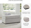 Eastonbridge Upholstered Rectangular Ottoman Light Gray