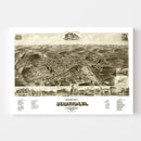Vintage Map of Staunton, Virginia 1891